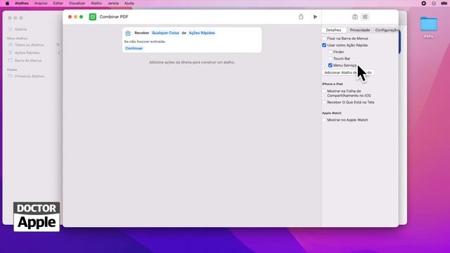 Curso Apple Mac - App Atalhos no macOS 12 Monterey (Public Beta)