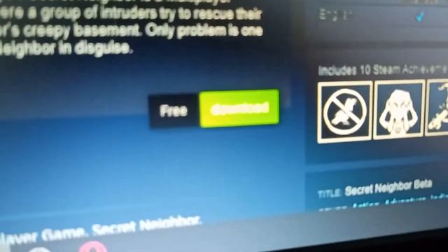 Secret neighbor download steam free ?