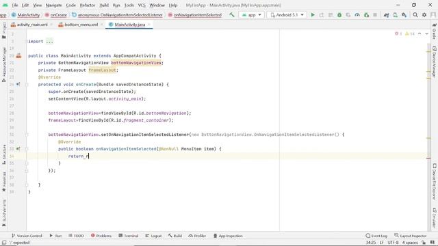 Bottom Navigation View With Fragments In Android Studio | Code The World