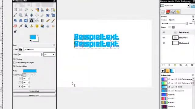 GIMP-Tutorial: Text mit Spiegeleffekt