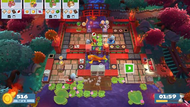 Overcooked 2 Moon Harvest Festival 1-4 4 Player (Final Score: 936)