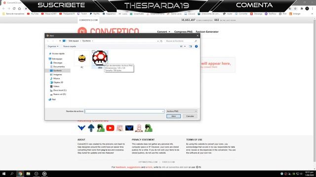 Como Convertir una Imagen en Formato ICONO