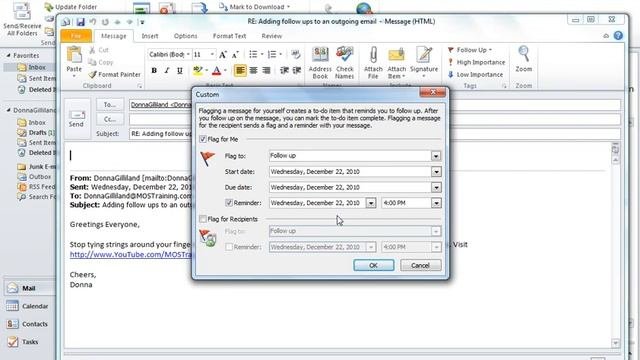 Microsoft Outlook 2007 and 2010 Follow Up Flags