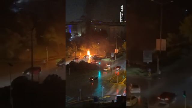 В Анкаре молния ударила в мотоцикл
