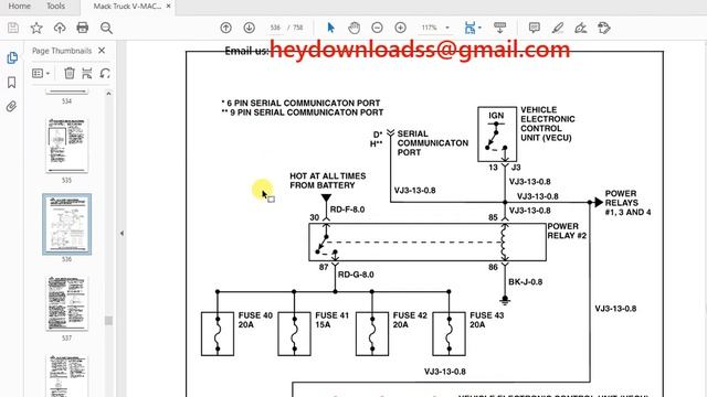 Mack Truck V-MAC III Diagnostic Equipment Service Manual(8-211)