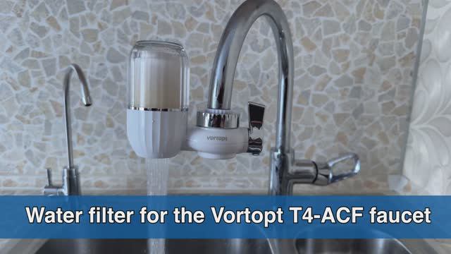 Компактный фильтр для воды на 1800 литров воды? Да! Прозрачный фильтр для воды на кран Vortopt T4-AC