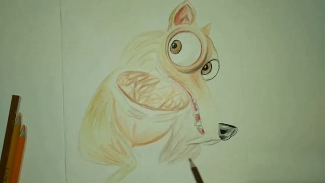 Рисуем белку из Ледникового Периода