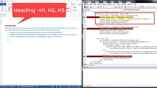 Automating the Conversion of HTML to Word using VBA Macros