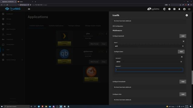 TrueNAS SCALE - Using Traefik Middlewares
