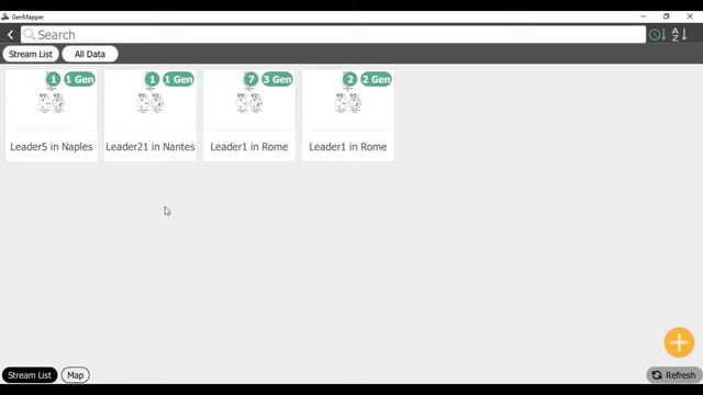 05 - Getting data from server, map view, search , remove stream, no longer meeting, share GenMap