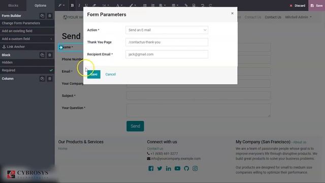 Website Form Builder in Odoo 13