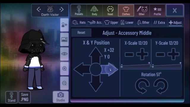 Gacha Club character - DARTH VADER guide