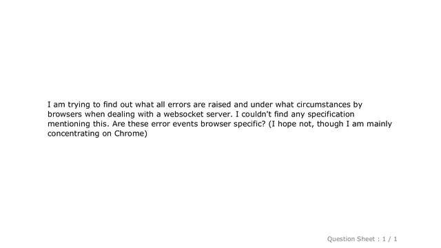 HTML : onError call back in websockets