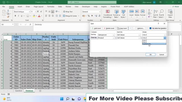 #6 Excel ka Gyan Course | Fill Series , Auto Fill Options and Custom Sort Data| Hindi