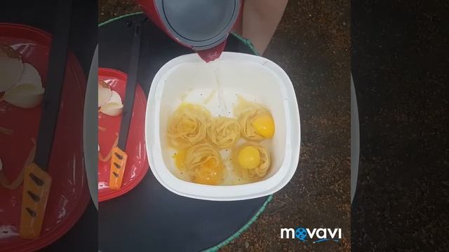Гнезда из макарон в Термосервирователе от Tupperware