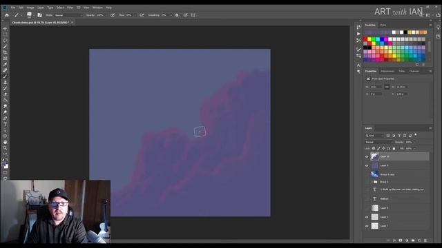 How to Paint Clouds in Photoshop || Digital Art Tutorial