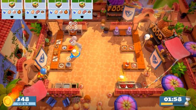 (1player) Overcooked AYCE World Food Festival 1-1 [score: 600]