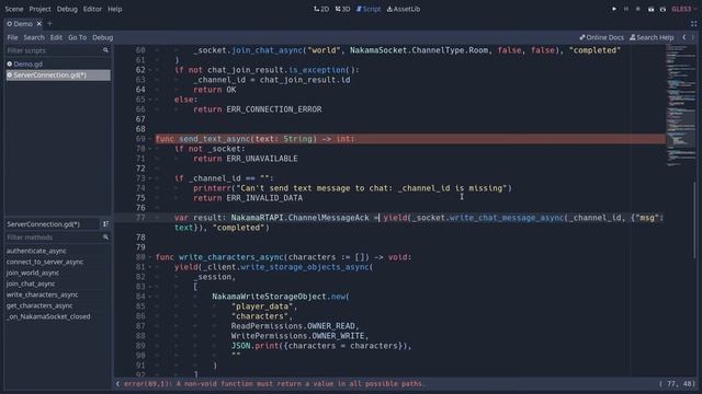 Getting Started with Nakama in Godot: Chat (10)