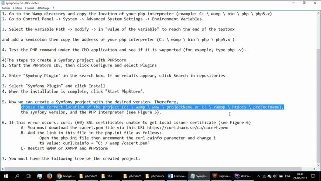 Configuring PHPStorm with Symfony 3 1 and creating the 1st project