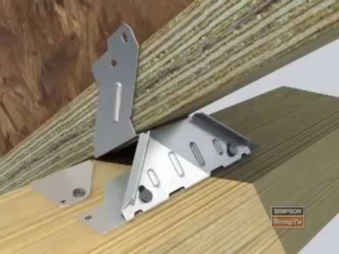 Монтаж соединителя Simpson strong tie VPA