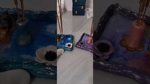 Подставка для благовоний из полимерной глины