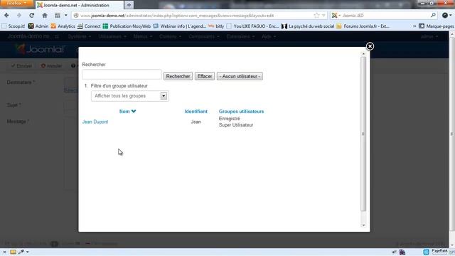 Joomla 3 - Envoi d'e-mails en nombre et messagerie privée