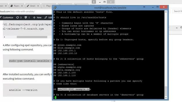 Ansible installation and ad hoc commands