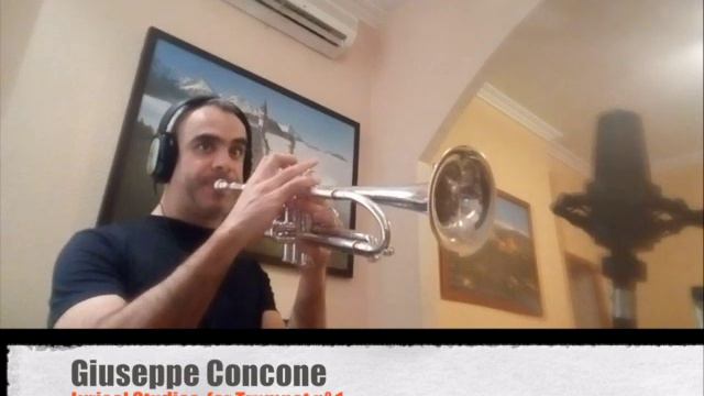 GIUSEPPE CONCONE. Lyrical Studies for trumpet with orchestral accompaniment.  1. Moderato.