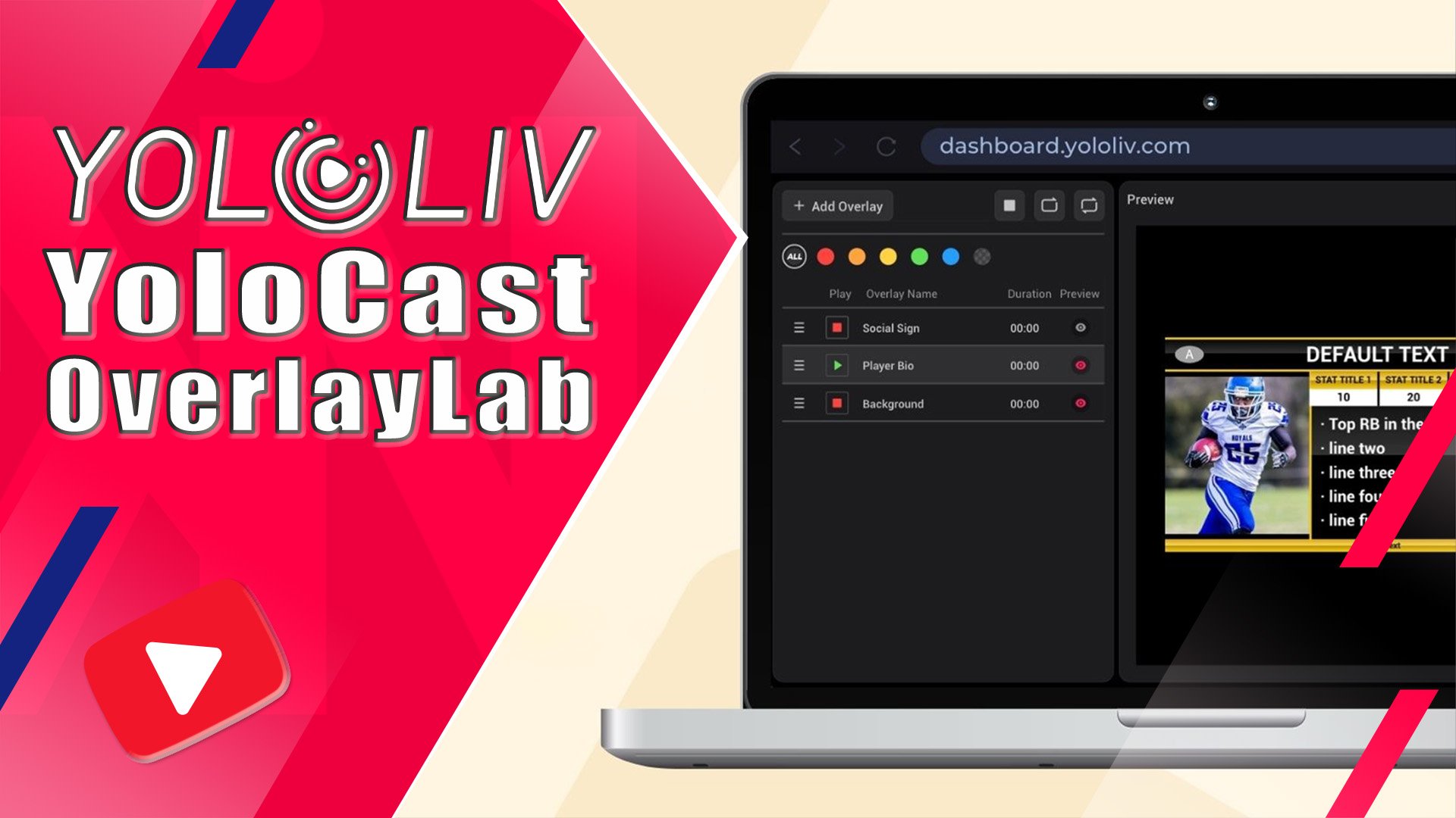 OverlayLab | Создание WEB-наложений для трансляции в YoloCast (БЕСПЛАТНО)