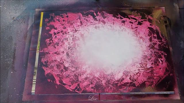 Spray paint art - Rose Quartz Horse - made by Lise