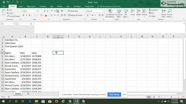 MOAC Excel 2016 Project 2-5