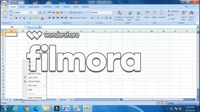 BASIC STARTING CLASS OF MS EXCEL 2007