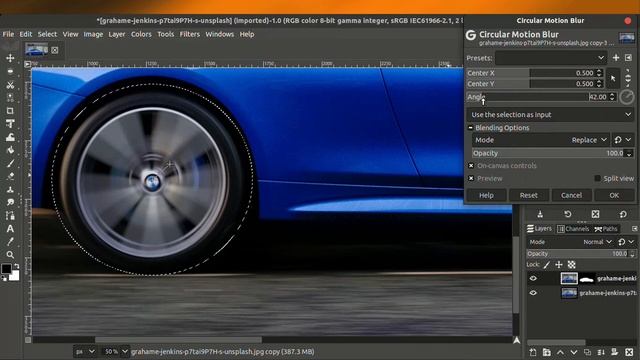 How to add motion blur to images in gimp (Quickest and easiest way)