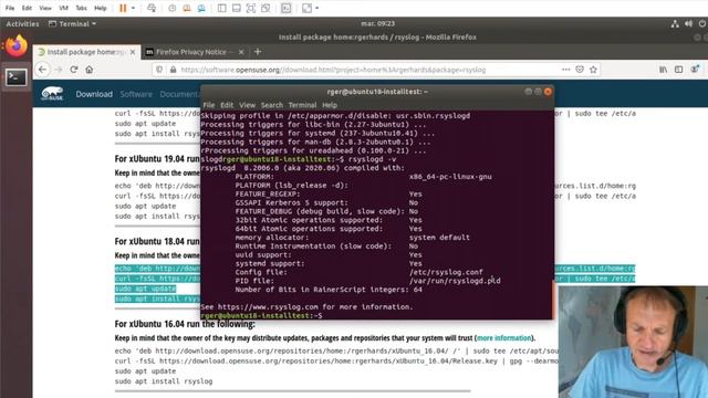 installing rsyslog from OBS. Here imkmsg is show.