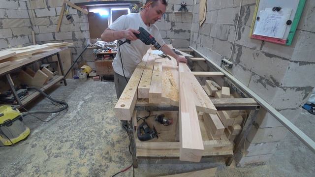 Изготовление деревянной лестницы.