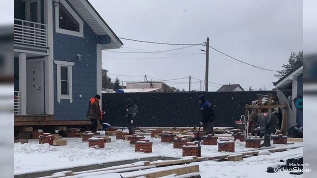 Перенос дома дома по участку