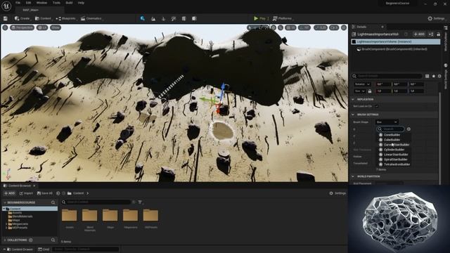 51 Генерация детального освещения (Lightmass) в Unreal Engine