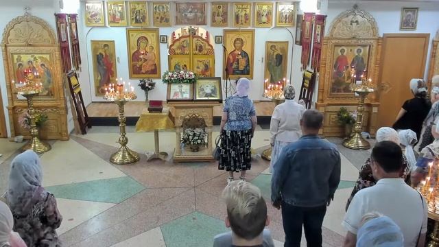 Богослужение в Храме святых целителей Косьмы и Дамиана  г. Екатеринбург 24.07.2022г.
