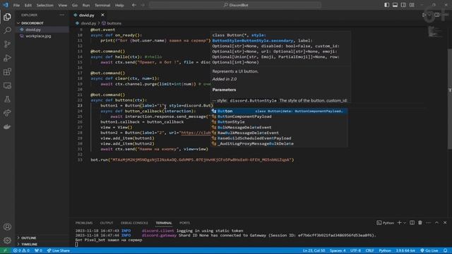 Как сделать на Python кнопки в боте | Python для начинающих | программирование для детей