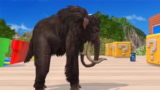 Basket Ball Game With Horse, Elephant, Dinosaur,Gorilla, Wild Animals Fat Game Cartoon
