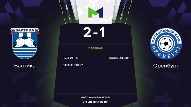 МФЛ. «Балтика» – «Оренбург». 4-й тур.