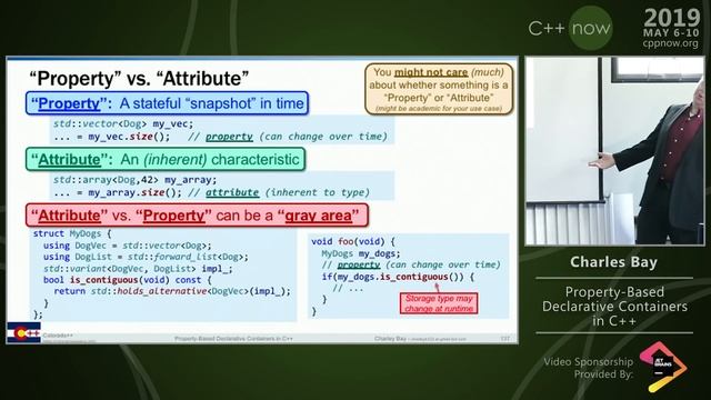 Property-Based Declarative Containers in C++ - Charles Bay - CppNow 2019