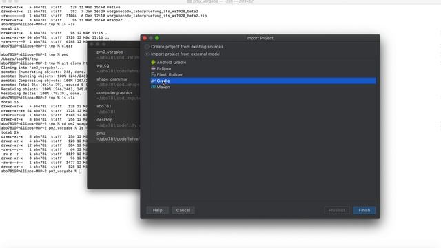 Programmiermethodik 2: Einrichten des Vorgabeprojektes (Gitlab, Gradle, IntelliJ)