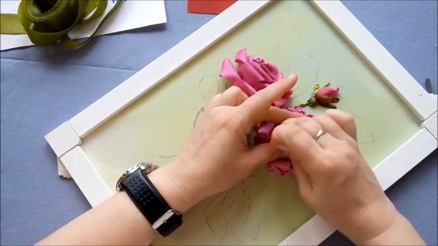 Мастер-класс. Вышивка с чистого листа. Композиция с розами. Часть 5. Зелень 1.