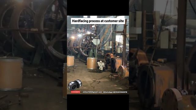 Процесс наплавки на заводе заказчика
