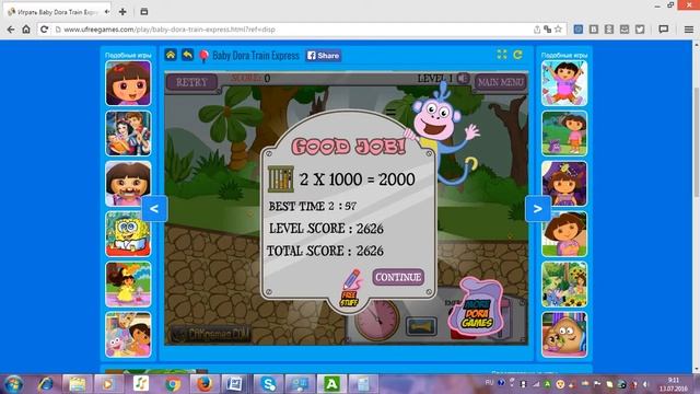 Даша игры поезд, везем хитрого лиса в тюрьму  Baby Dora Train Express