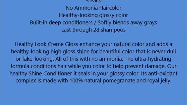 3 Pk, L'Oreal Paris Healthy Look Creme Gloss, Blonde White Chocolate #8 1 2