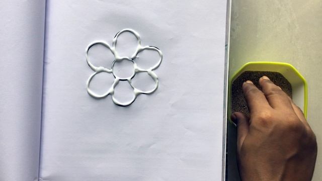 Simple sand art for kids | easy sand art | sand art flower| sand art for beginners.