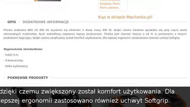 PILARKA SZABLASTA AEG US 900 XE