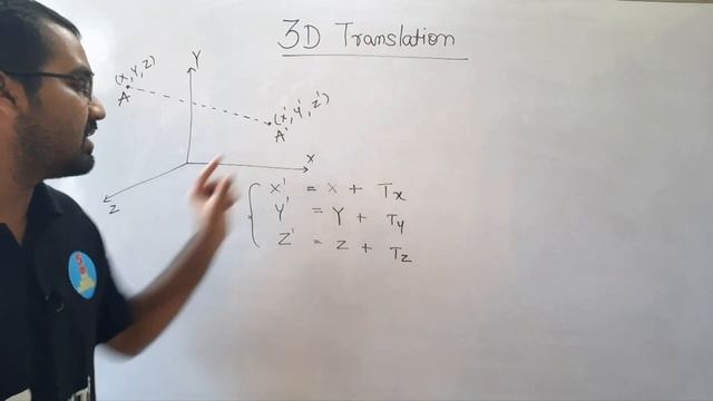 What is 3D Translation Explained in Hindi l Computer Graphics